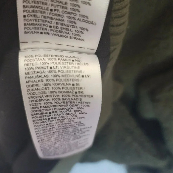 Athleta 100% Polyester Tugga Coat Olive Green Full Zipper Long Sleeve Size XL - Picture 5 of 10